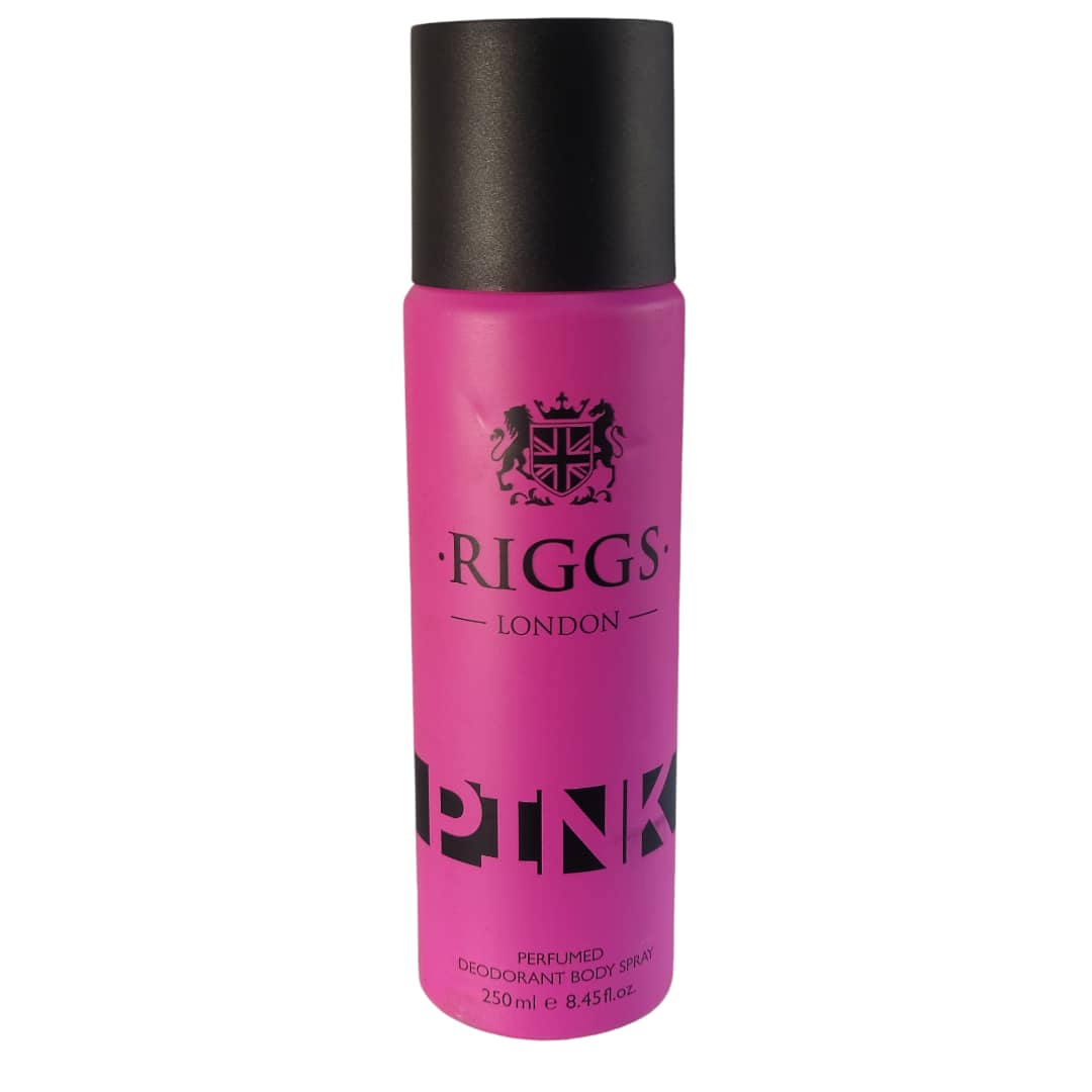 RIGGS LONDON PINK DEODORANT BODY SPRAY-250ML